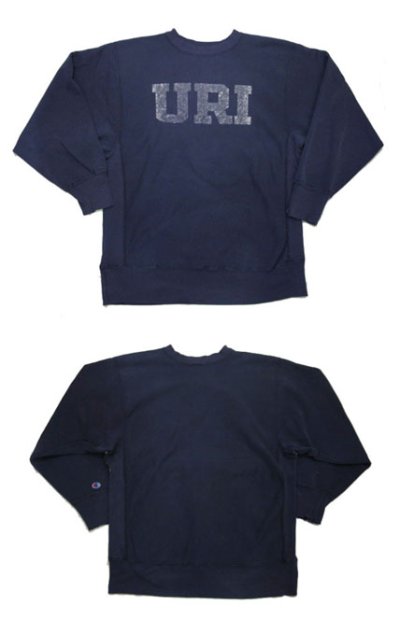 画像1: 1980's "Champion" Reverse Weave "URI" Sweat NAVY　size 表記 XL