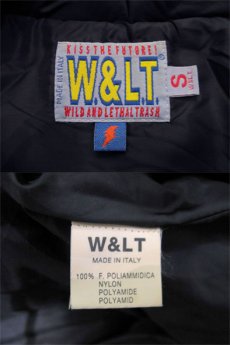 画像5: 1990's "W&LT" Design Patting Jacket" made in ITALY　BLACK　size S (5)