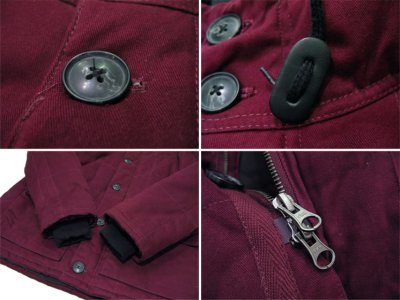 画像2: NEW "Saturdays Surf NYC Henley Down Jacket　Burgundy　size M