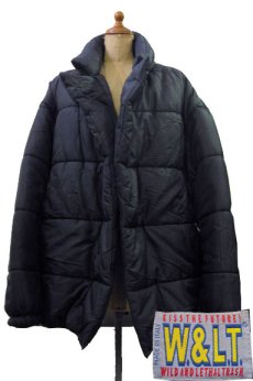 画像1: 1990's "W&LT" Design Patting Jacket" made in ITALY　BLACK　size S (1)