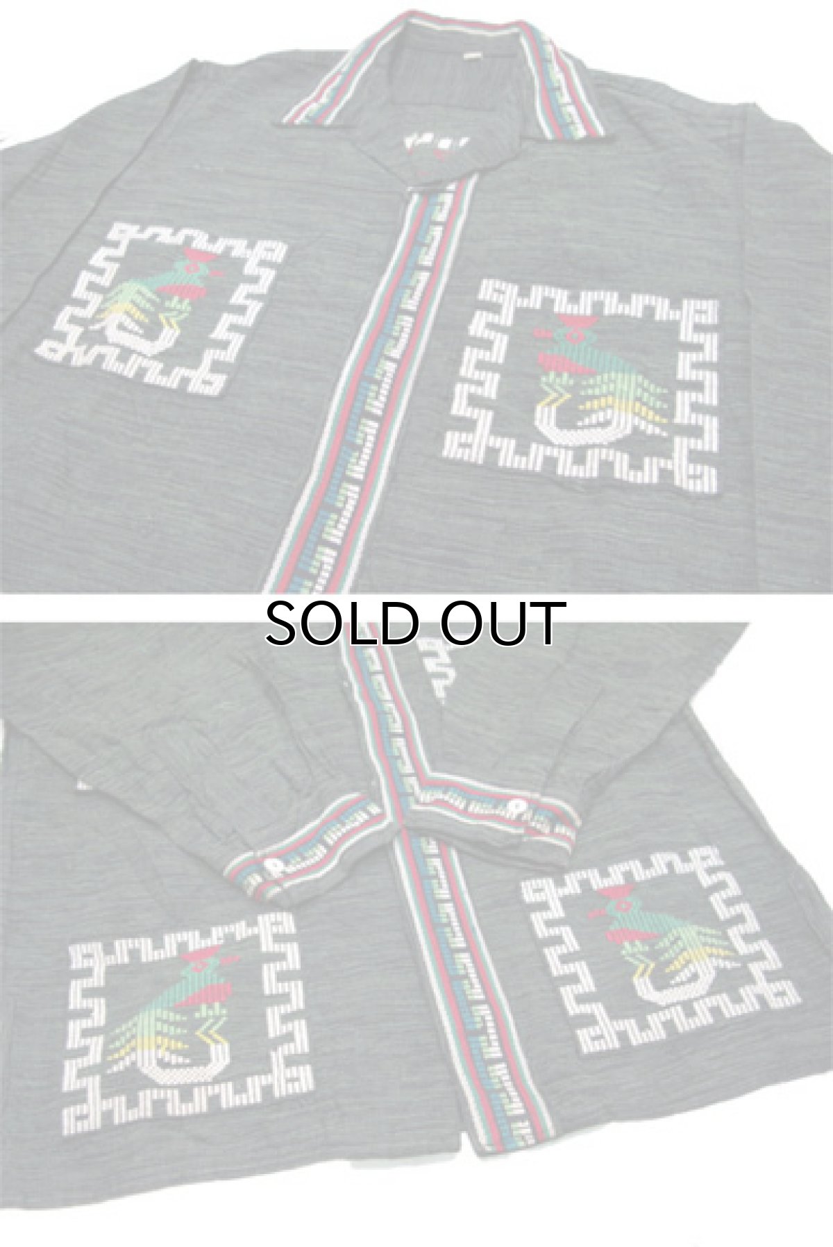 画像3: 1970's OLD Guatemara Shirts  GREEN系　size M 位  (表記 なし ) (3)