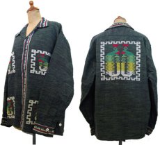 画像2: 1970's OLD Guatemara Shirts  GREEN系　size M 位  (表記 なし ) (2)