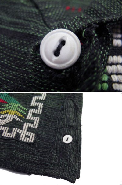 画像2: 1970's OLD Guatemara Shirts  GREEN系　size M 位  (表記 なし )