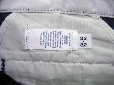 画像2: 1990's "Dickies" ヨコ畝 Corduroy Trousers DEAD STOCK  made in USA  NAVY　size W32 x L30