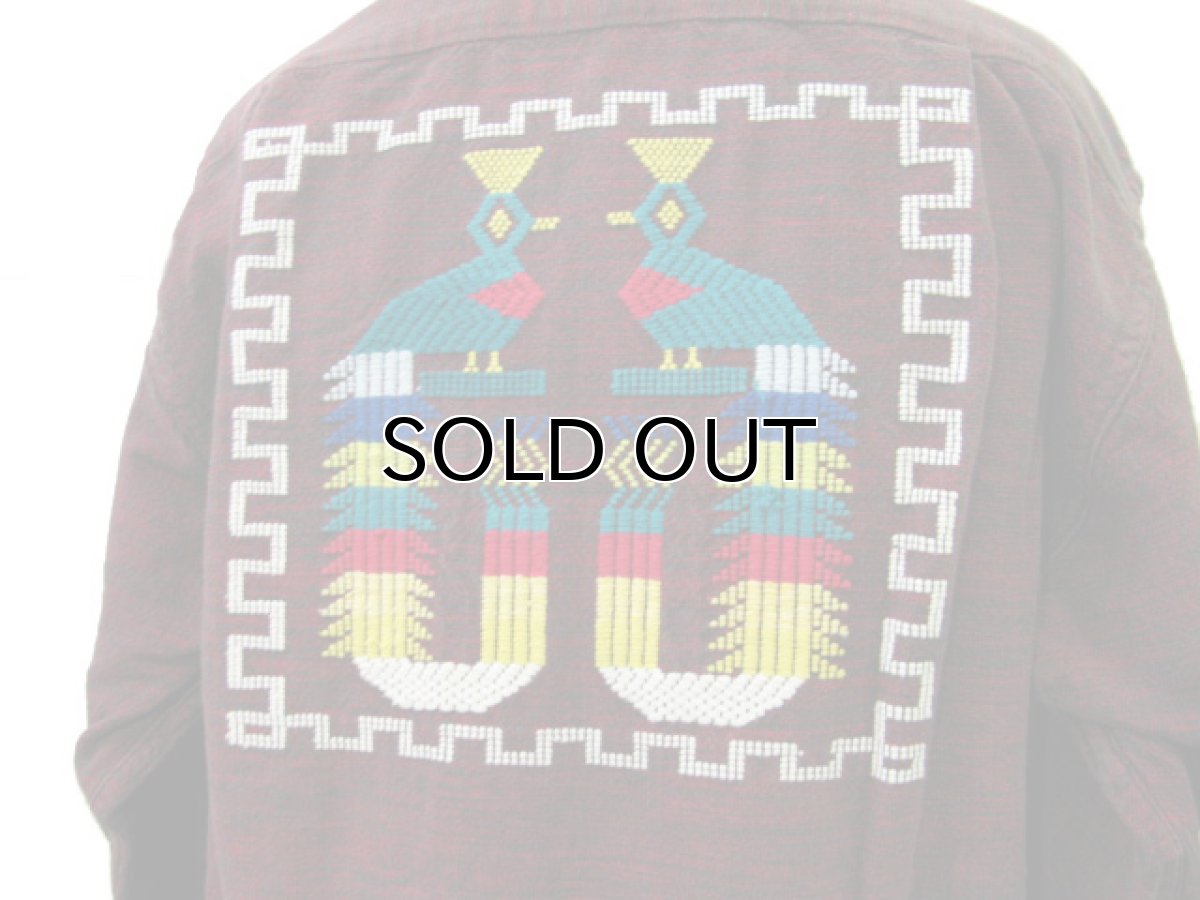 画像4: 1970's OLD Guatemara Shirts  WineRed系　size S-M 位  (表記 なし ) (4)