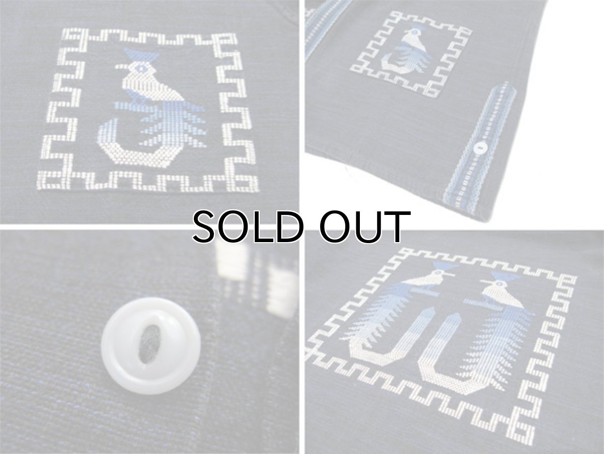 画像5: 1970's OLD Guatemara Shirts  NAVY系　size L 位  (表記 なし ) (5)