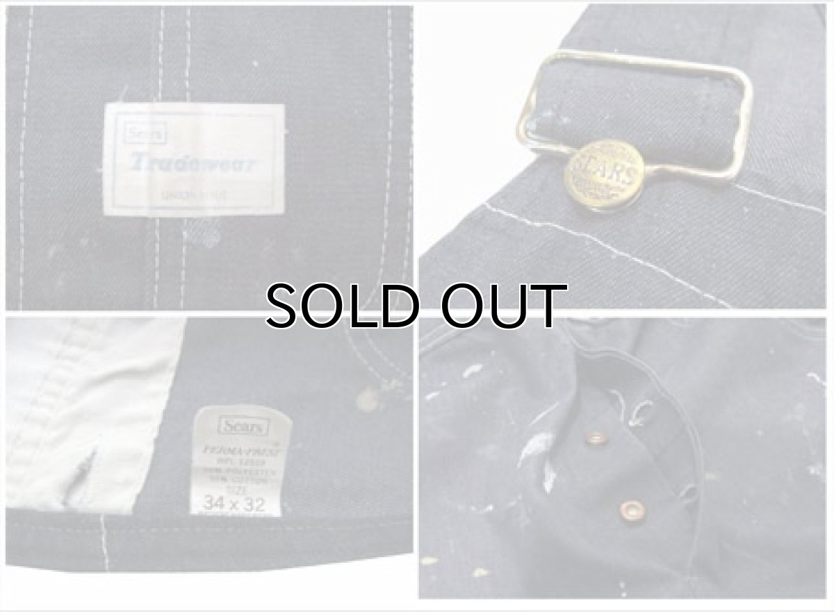 画像3: 1970's "Sears" Painting Denim Overall  size M-L  (表記 34 x 32) (3)