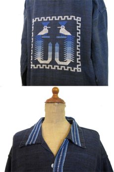 画像3: 1970's OLD Guatemara Shirts  NAVY系　size L 位  (表記 なし ) (3)