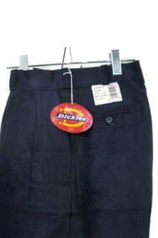 画像1: 1990's "Dickies" ヨコ畝 Corduroy Trousers DEAD STOCK  made in USA  NAVY　size W32 x L30 (1)