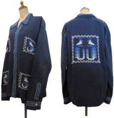 画像2: 1970's OLD Guatemara Shirts  NAVY系　size L 位  (表記 なし ) (2)