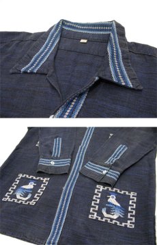 画像4: 1970's OLD Guatemara Shirts  NAVY系　size L 位  (表記 なし ) (4)