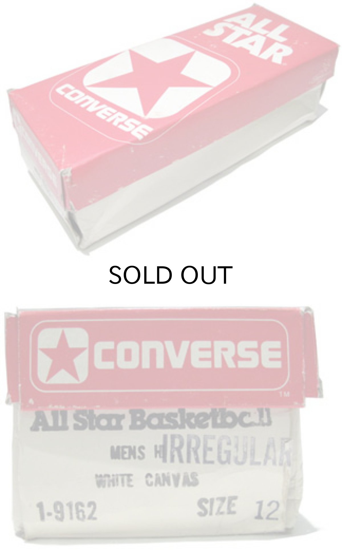 画像2: 1980's "CONVERSE" ALL STAR HI side stitch Dead Stock "IRREGULAR"　NATURAL 　size US 12 (30.5cm) (2)