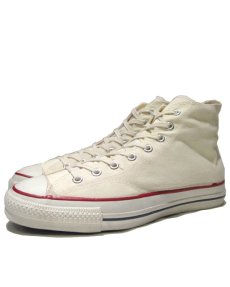 画像1: 1980's "CONVERSE" ALL STAR HI side stitch Dead Stock "IRREGULAR"　NATURAL 　size US 12 (30.5cm) (1)