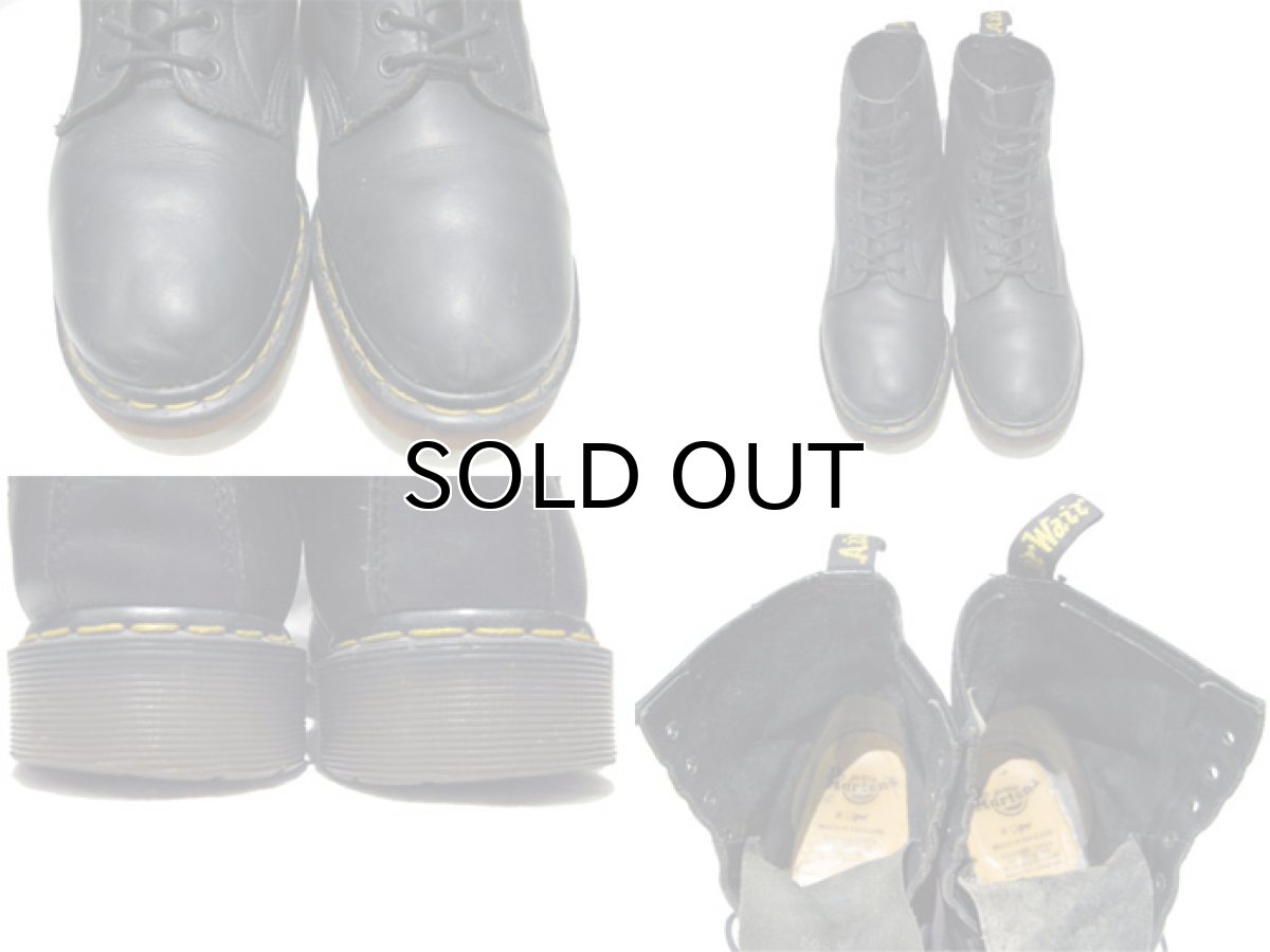画像5: "Dr.Martens" 8-Hole Leather Boots BLACK  made in England　 size UK 9  ( US 10 / 28 cm ) (5)