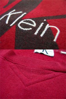 画像4: 1990's "Calvin Klein Jeans" Pullover Print Sweat　RED　size L 位 (表記 なし) (4)