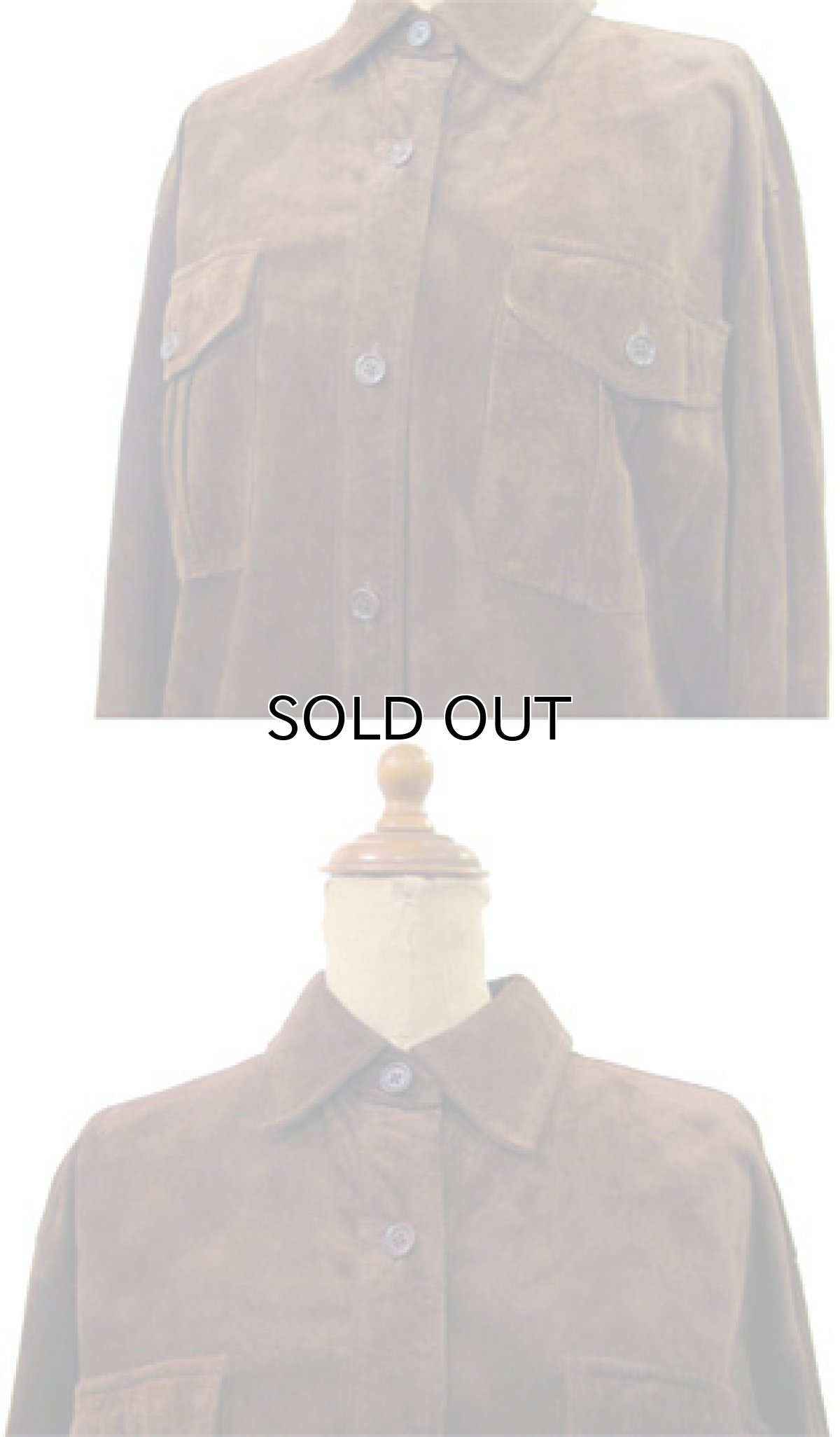 画像3: "LAUREN Ralph Lauren" Leather Shirts　D.BROWN　size M 位 (表記 S) (3)