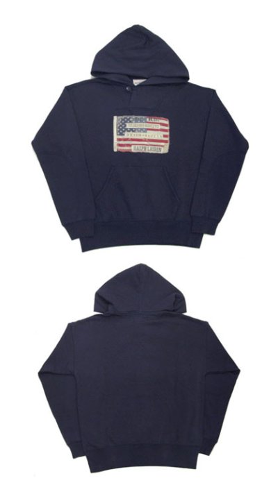 画像1: "Denim & Supply Ralph Lauren" Pullover Sweat Parka　NAVY　size M 位 (表記 M)