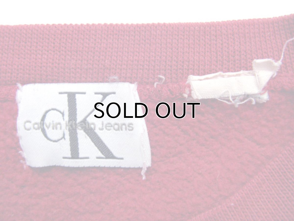 画像5: 1990's "Calvin Klein Jeans" Pullover Print Sweat　RED　size L 位 (表記 なし) (5)