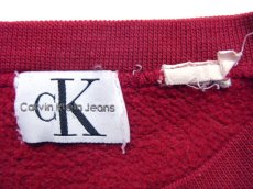 画像5: 1990's "Calvin Klein Jeans" Pullover Print Sweat　RED　size L 位 (表記 なし) (5)