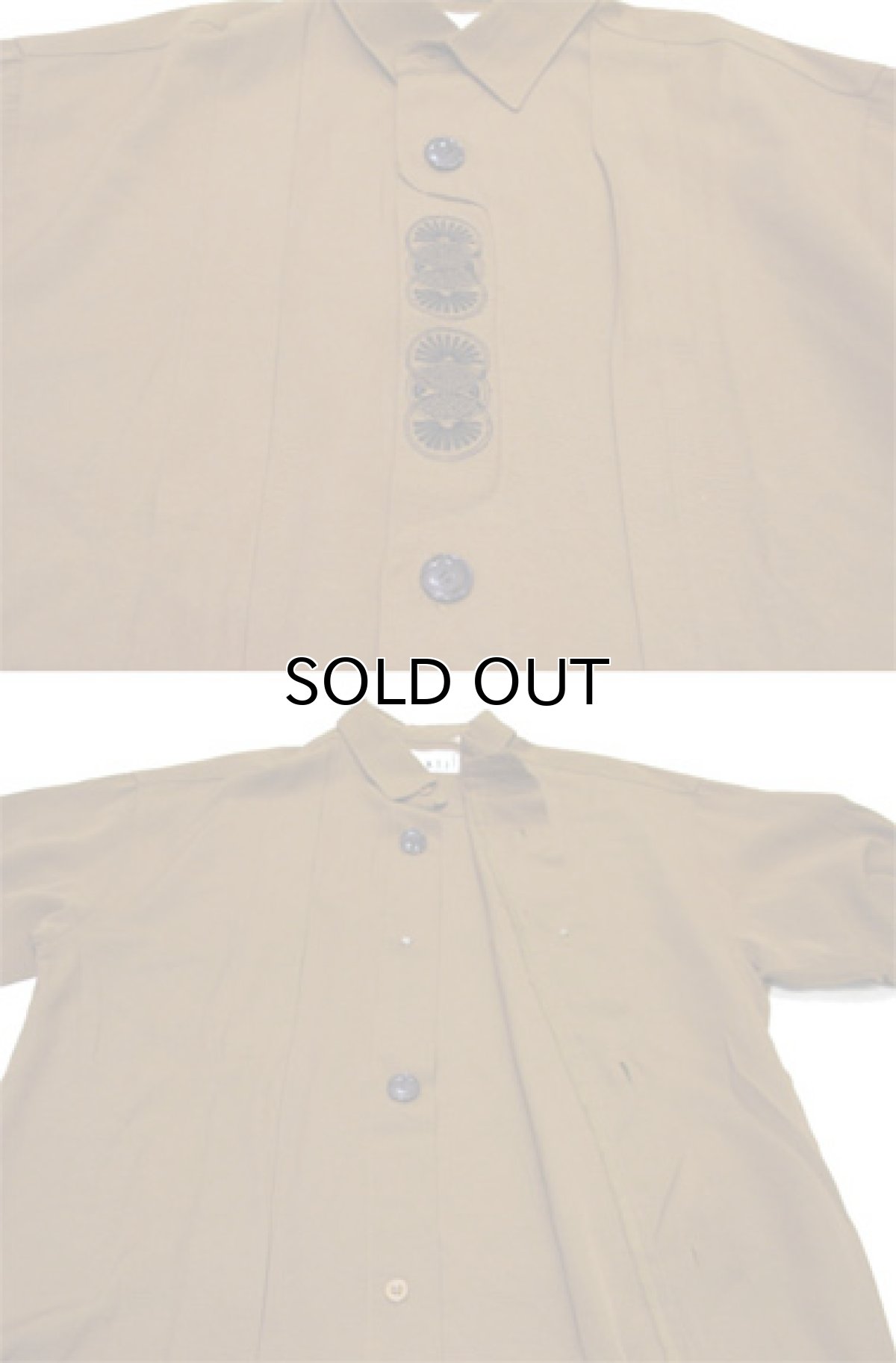 画像4: 1980's~ "PRONTI" L/S Design Rayon Shirts　Mustard系　size L (表記 M 10-12) (4)