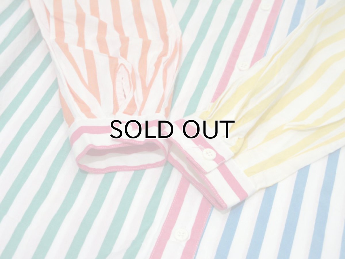 画像4: 1980's~ "David Brooks" L/S Stripe Broad Shirts Multi Collar size L (表記 8) (4)