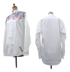 画像2: ~1980's "Broadway Tuxmakers" Wing Collar L/S Tuck Shirts　WHITE　size S (表記 S 32-33) (2)