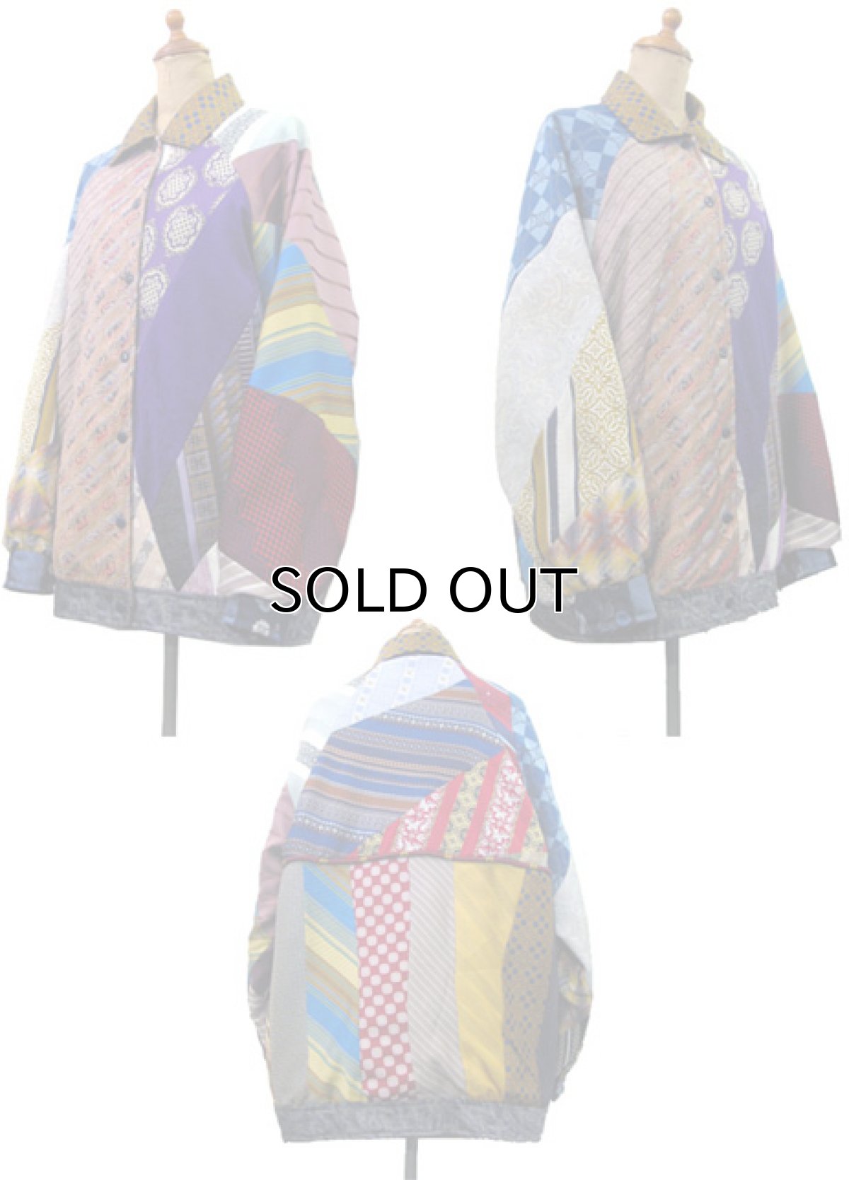 画像2: 1980's~ Design Crazy Pattern Quilt Jacket　size M - L位 (表記 なし) (2)