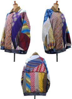 画像2: 1980's~ Design Crazy Pattern Quilt Jacket　size M - L位 (表記 なし) (2)