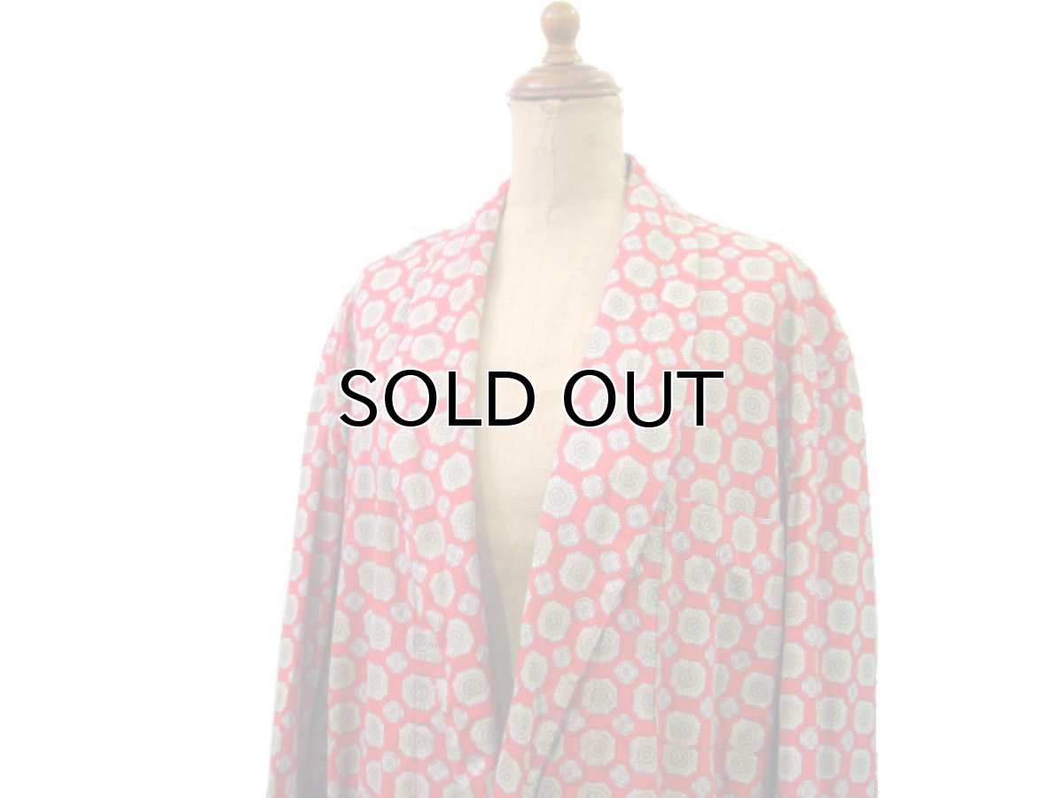 画像3: 1960's "UNKNOWN" OLD Cotton Print Gown　RED (総柄)　size Free (表記 M) (3)