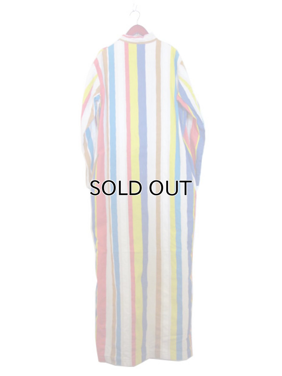 画像2: ~1970's "I.MAGNIN" Stand Collar Long Shirts Multi Stripe size Mぐらい (表記 M) (2)