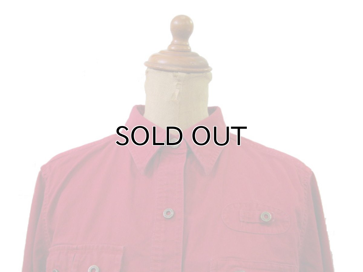 画像3: "LAUREN Ralph Lauren" Design Corduroy Shirts RED size S (表記 M) (3)