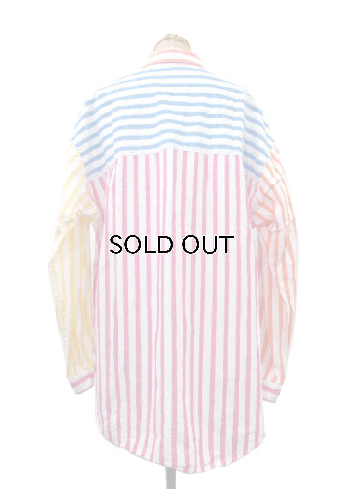 画像2: 1980's~ "David Brooks" L/S Stripe Broad Shirts Multi Collar size L (表記 8) (2)