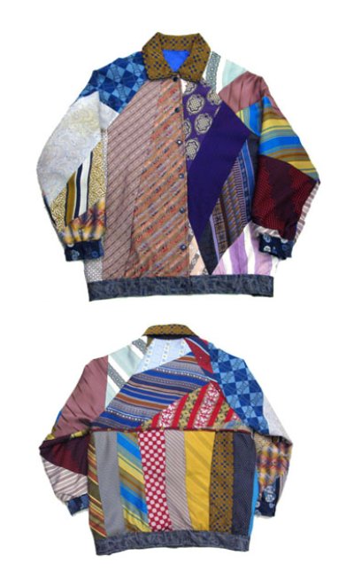 画像1: 1980's~ Design Crazy Pattern Quilt Jacket　size M - L位 (表記 なし)