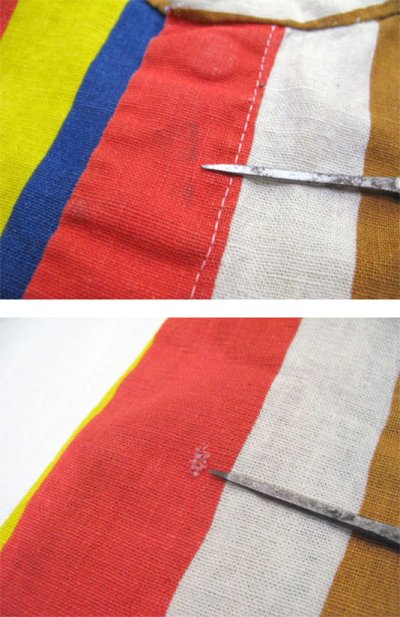 画像2: ~1970's "I.MAGNIN" Stand Collar Long Shirts　Multi Stripe　size Mぐらい (表記 M)