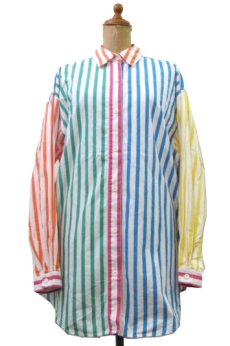 画像1: 1980's~ "David Brooks" L/S Stripe Broad Shirts　Multi Collar　size L (表記 8) (1)
