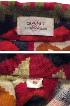 画像4: 1970's~ "GANT" Heavy Cotton L/S Pullover Shirts　(総柄)　size M (表記 16 ML) (4)