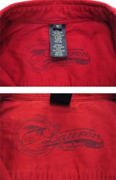 画像4: "LAUREN Ralph Lauren" Design Corduroy Shirts　RED　size S (表記 M) (4)