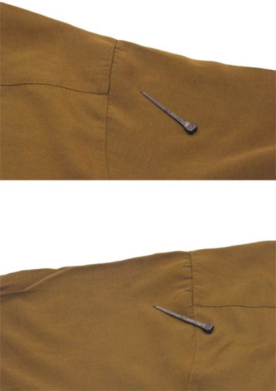 画像2: 1980's~ "PRONTI" L/S Design Rayon Shirts　Mustard系　size L (表記 M 10-12)