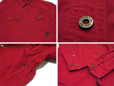 画像2: "LAUREN Ralph Lauren" Design Corduroy Shirts　RED　size S (表記 M)