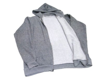 画像2: 1970's "UNKNOWN" Zip Up Sweat Parka　Heather GREY　size M (表記 なし)