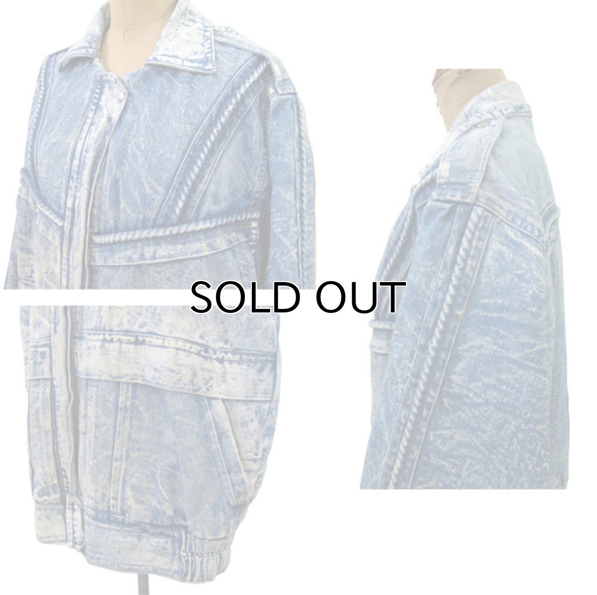 画像4: 1990's Europe Acid Wash Design Denim Jacket　Blue Denim　size M- L (表記 なし) (4)