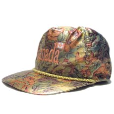 画像1: 1980's~ "CANADA" Flower Pattern Cap　(総柄)　size : one size (1)