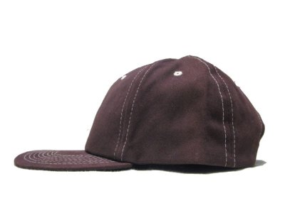 画像1: 1990's~ "FRONTIER" Cotton Baseball Cap DEADSTOCK　BROWN　size : one size