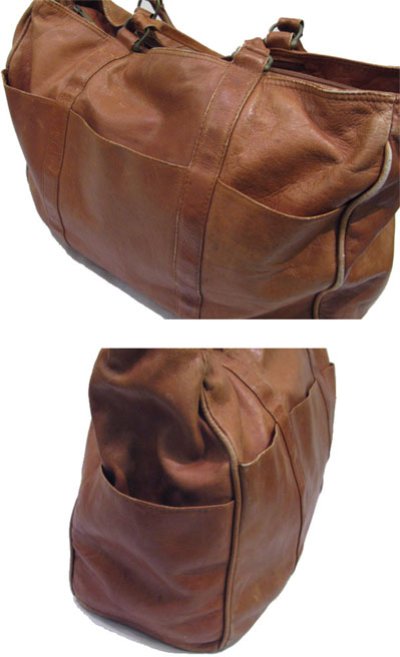 画像1: 1970's Leather Boston Bag made in COLOMBIA　color : BROWN　 