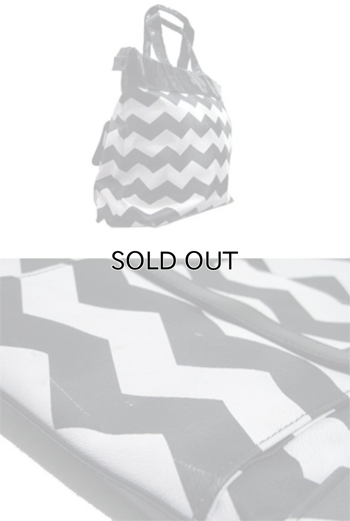 画像3: "TassDesign" Saw-Tooth Design Tote Bag　BLACK / WHITE　　  (3)