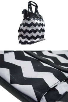 画像3: "TassDesign" Saw-Tooth Design Tote Bag　BLACK / WHITE　　  (3)