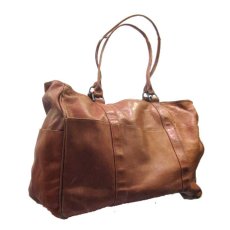画像1: 1970's Leather Boston Bag made in COLOMBIA　color : BROWN　  (1)