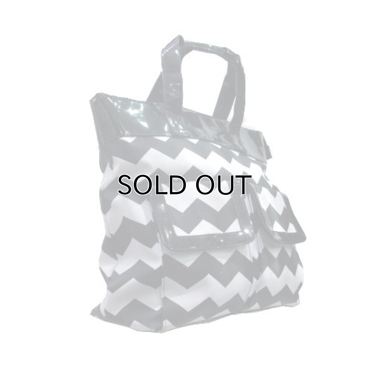 画像1: "TassDesign" Saw-Tooth Design Tote Bag　BLACK / WHITE　　  (1)