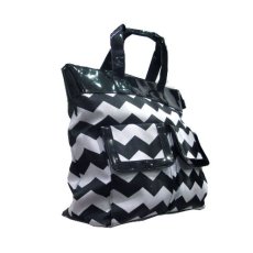 画像1: "TassDesign" Saw-Tooth Design Tote Bag　BLACK / WHITE　　  (1)