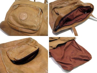 画像3: 1970's "Suaza Leather" Leather Tote Bag made in COLOMBIA　color : Lt.BROWN 